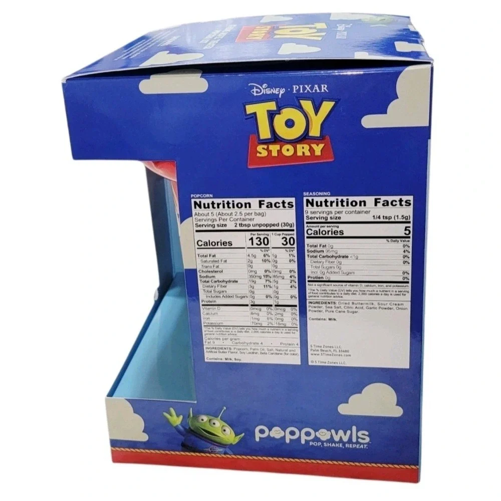Disney Pixar Toy Story Popowls Popcorn Kit Jessie Woody Buzz Lightyear New